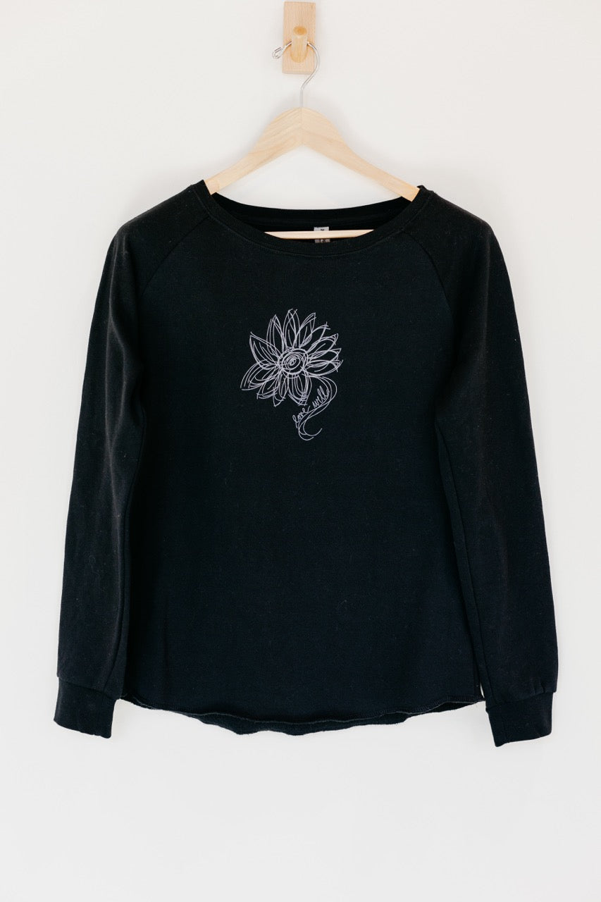 Black Flower Lt Weight Ladies