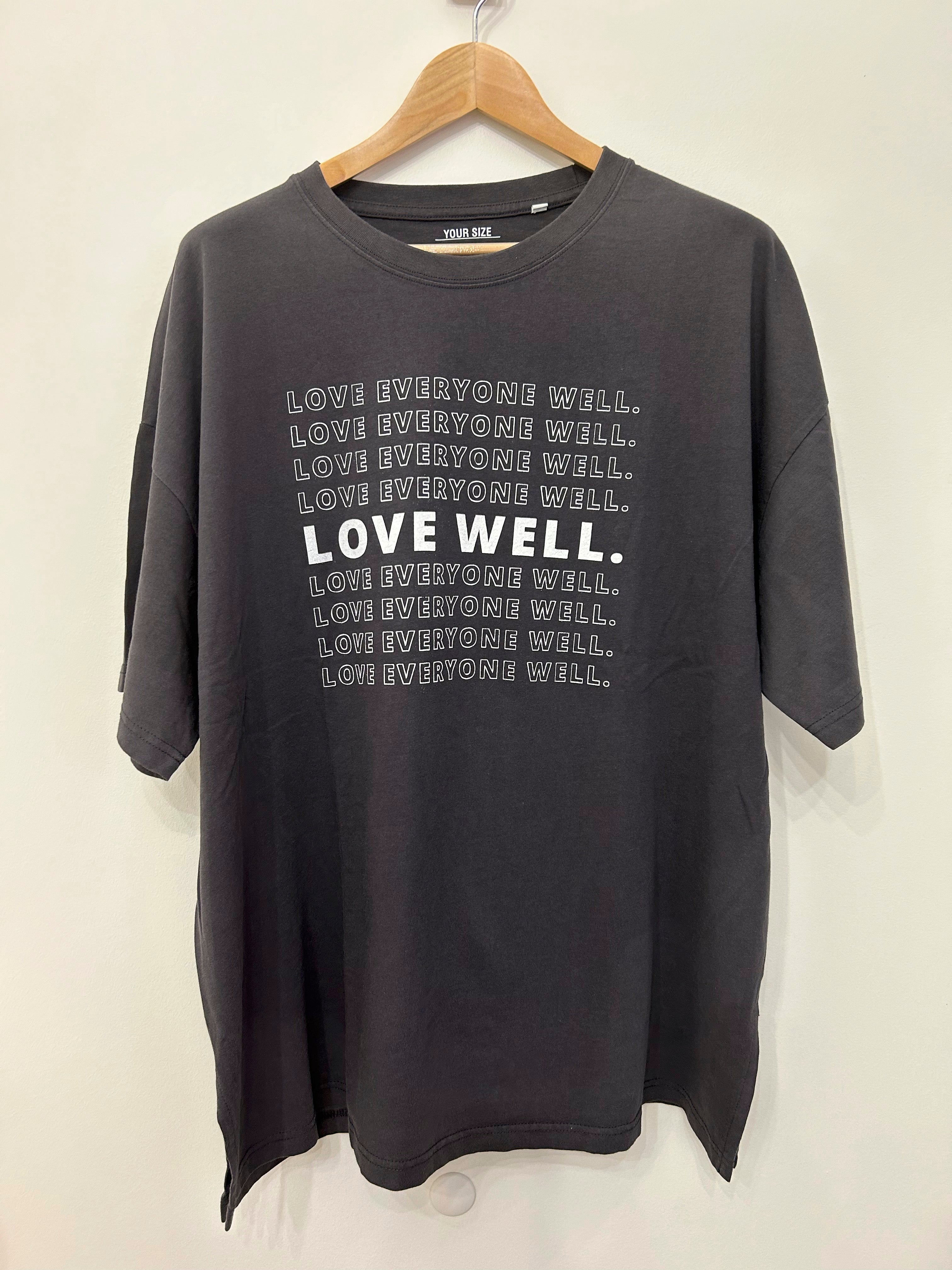 Oversized Repeating Black Tee