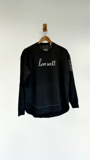 Black Script Poncho Sweatshirt
