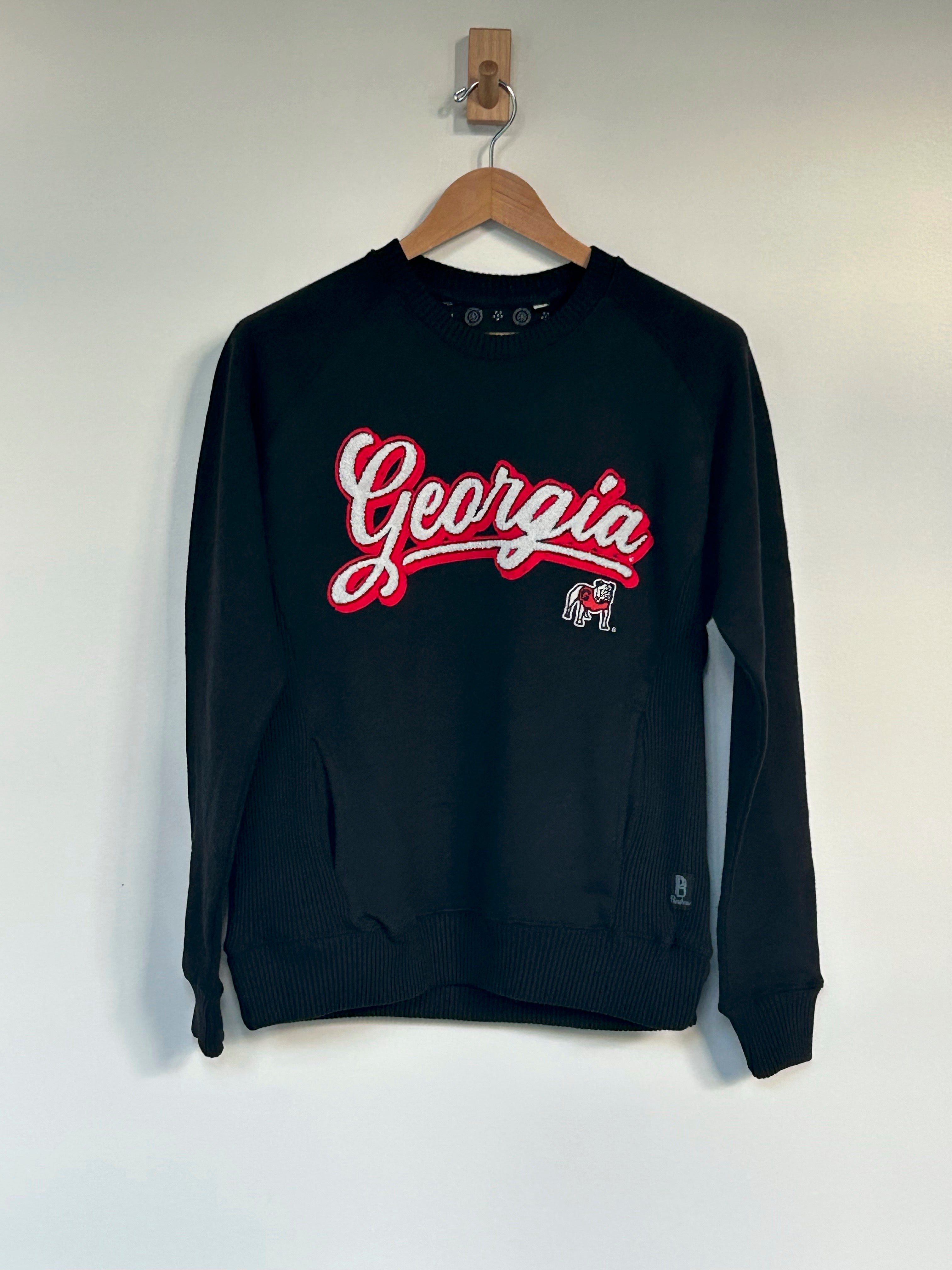 Georgia Embroidered Black Sweater