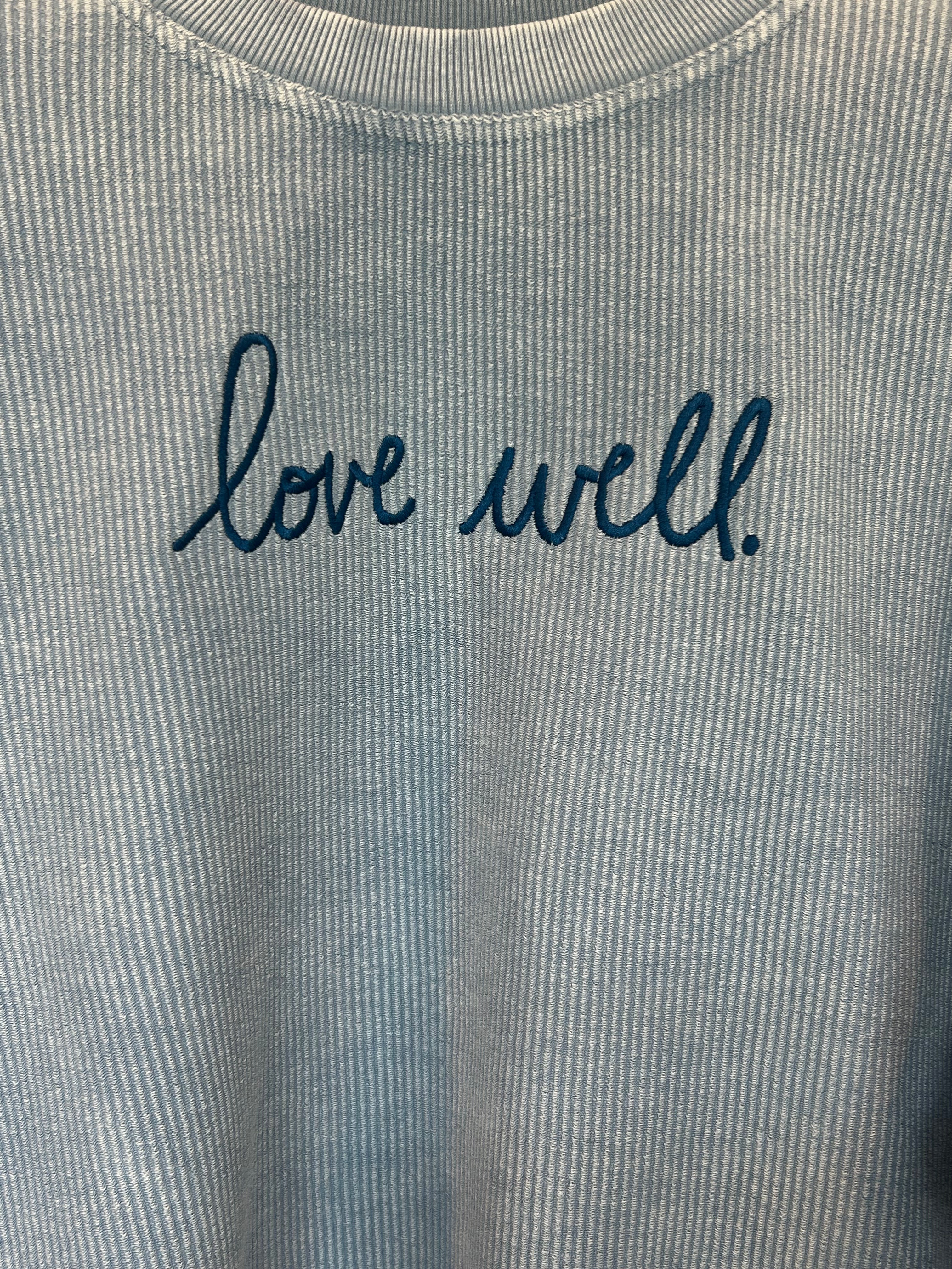 Original Script Faded Denim Corded Crew