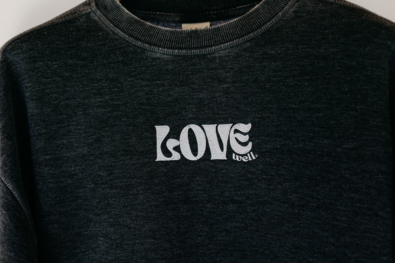 Rhinestone Black Groovy Sweatshirt