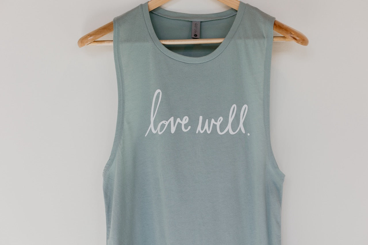 Stonewash Green Festival Tank- LW Script