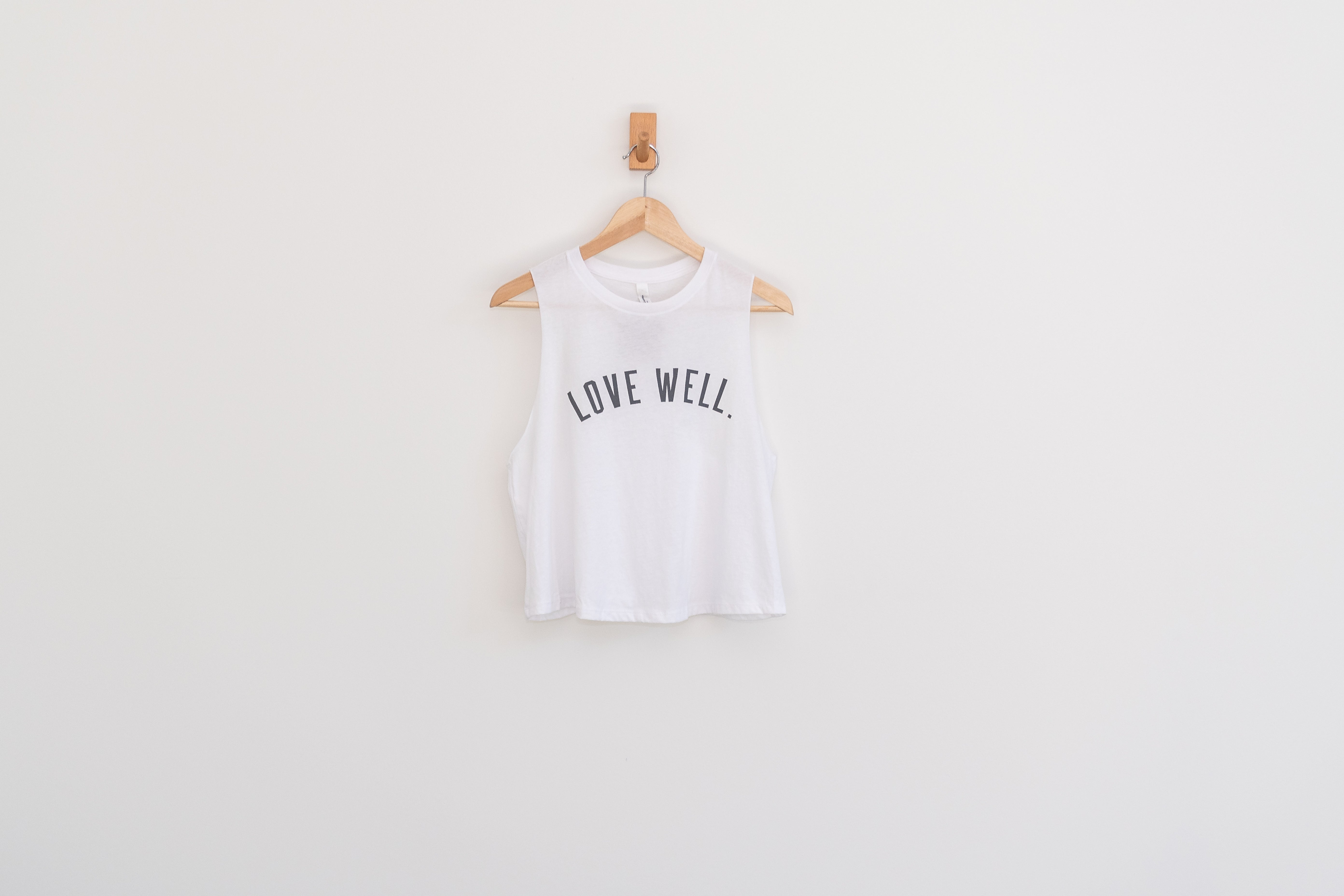 Ladies White Waist High Boxy Tank