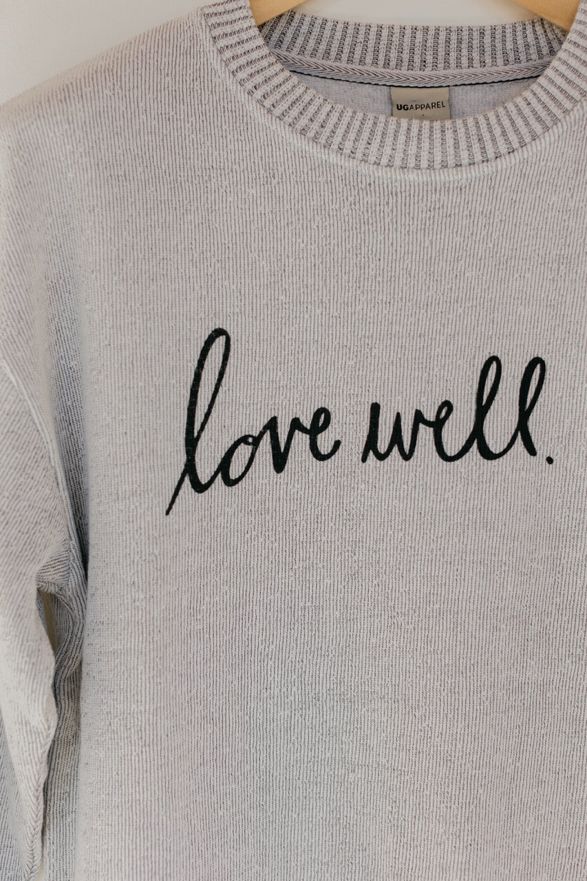 Warm Up Crew - Grey Heather - Love Well Script