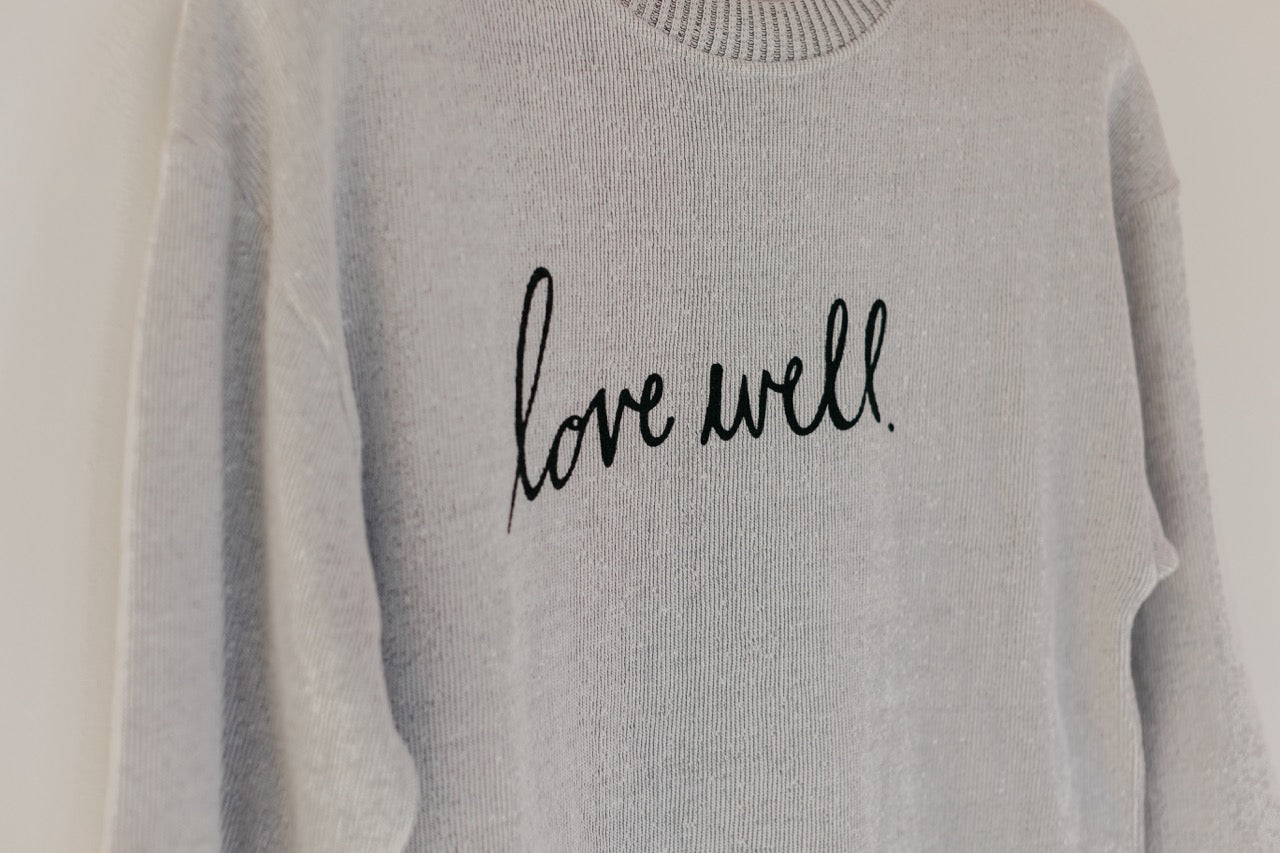 Warm Up Crew - Grey Heather - Love Well Script