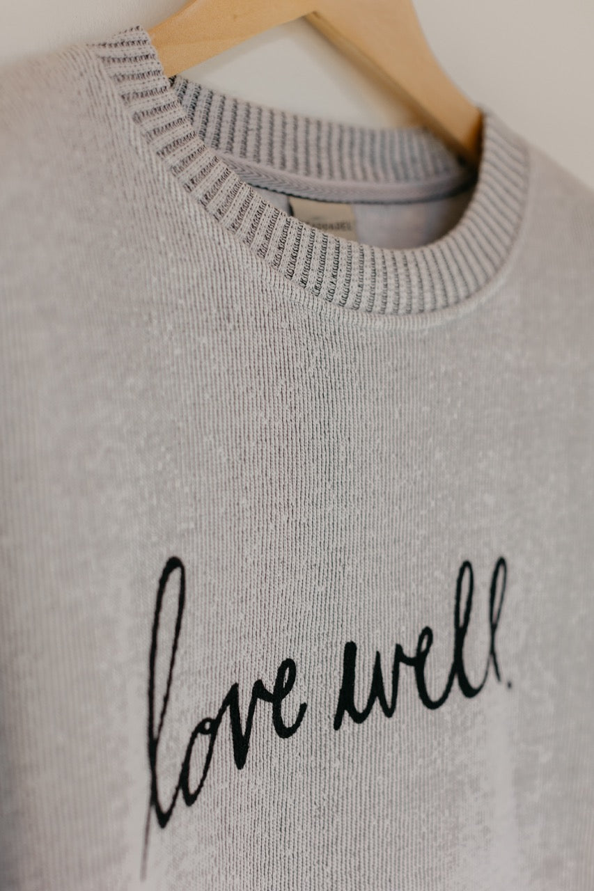 Warm Up Crew - Grey Heather - Love Well Script