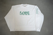 Groovy White Boxy Crew Sweatshirt