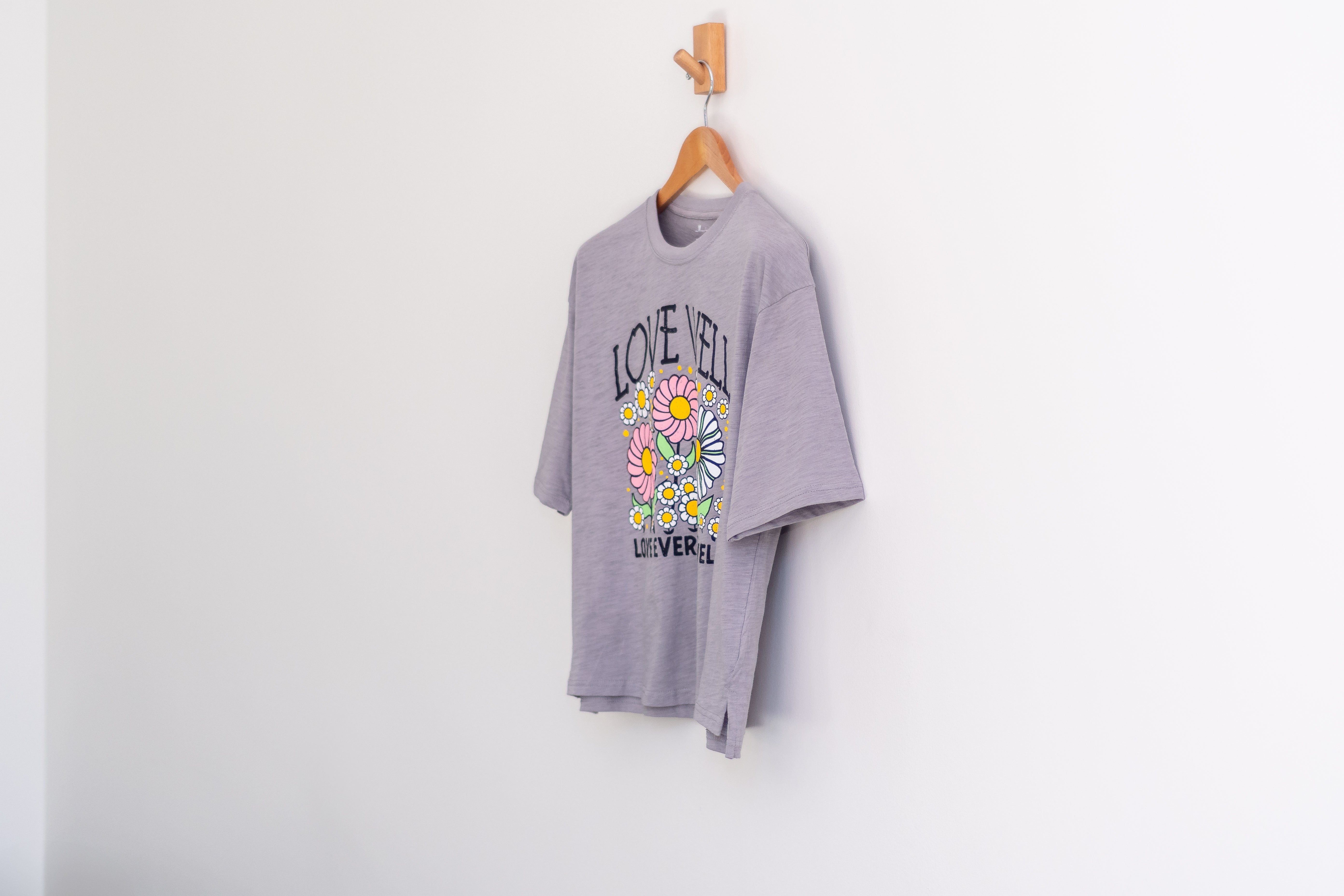 Vintage Petal Grey Boxy Tee