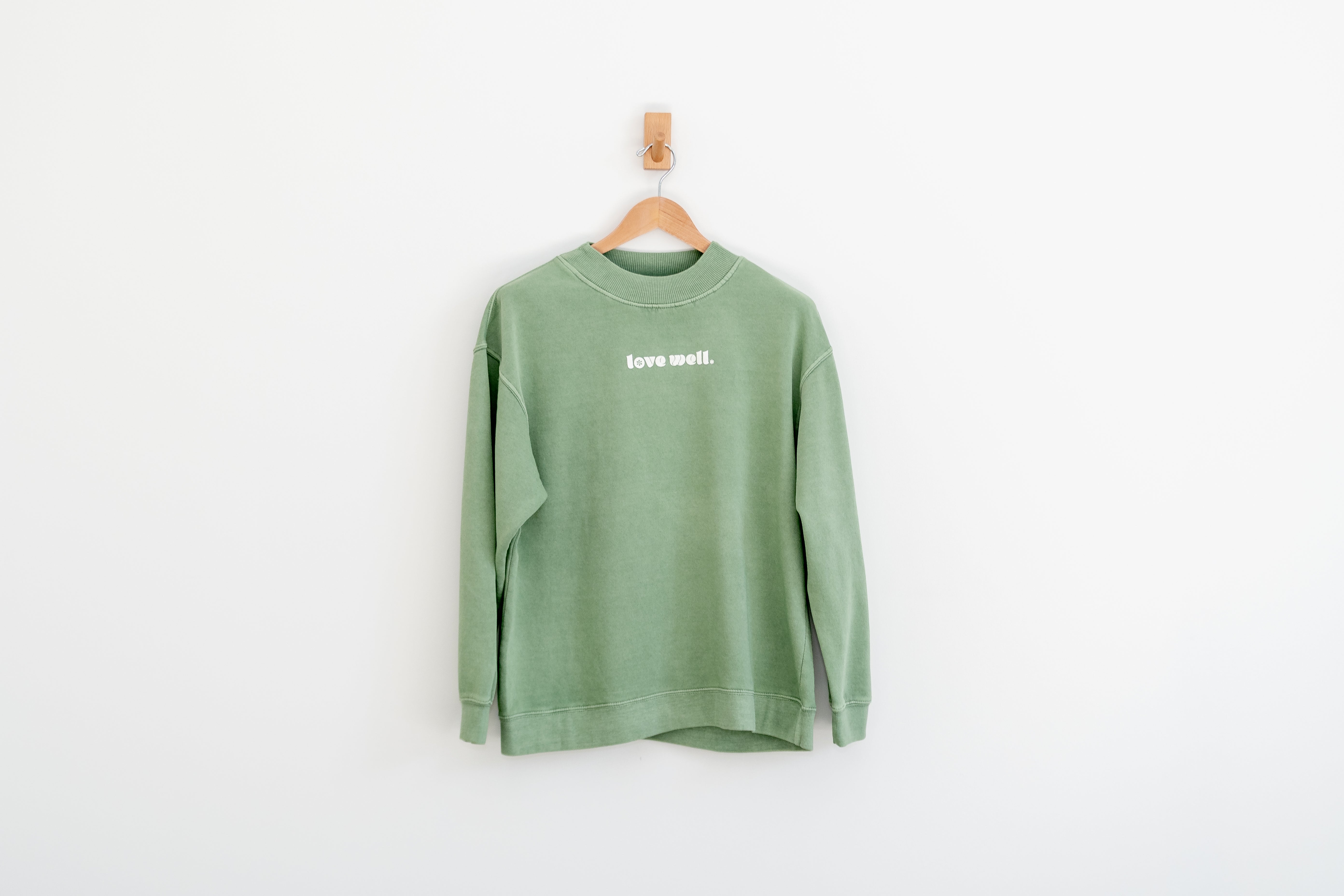 Daisy Sage Washed Mock Neck