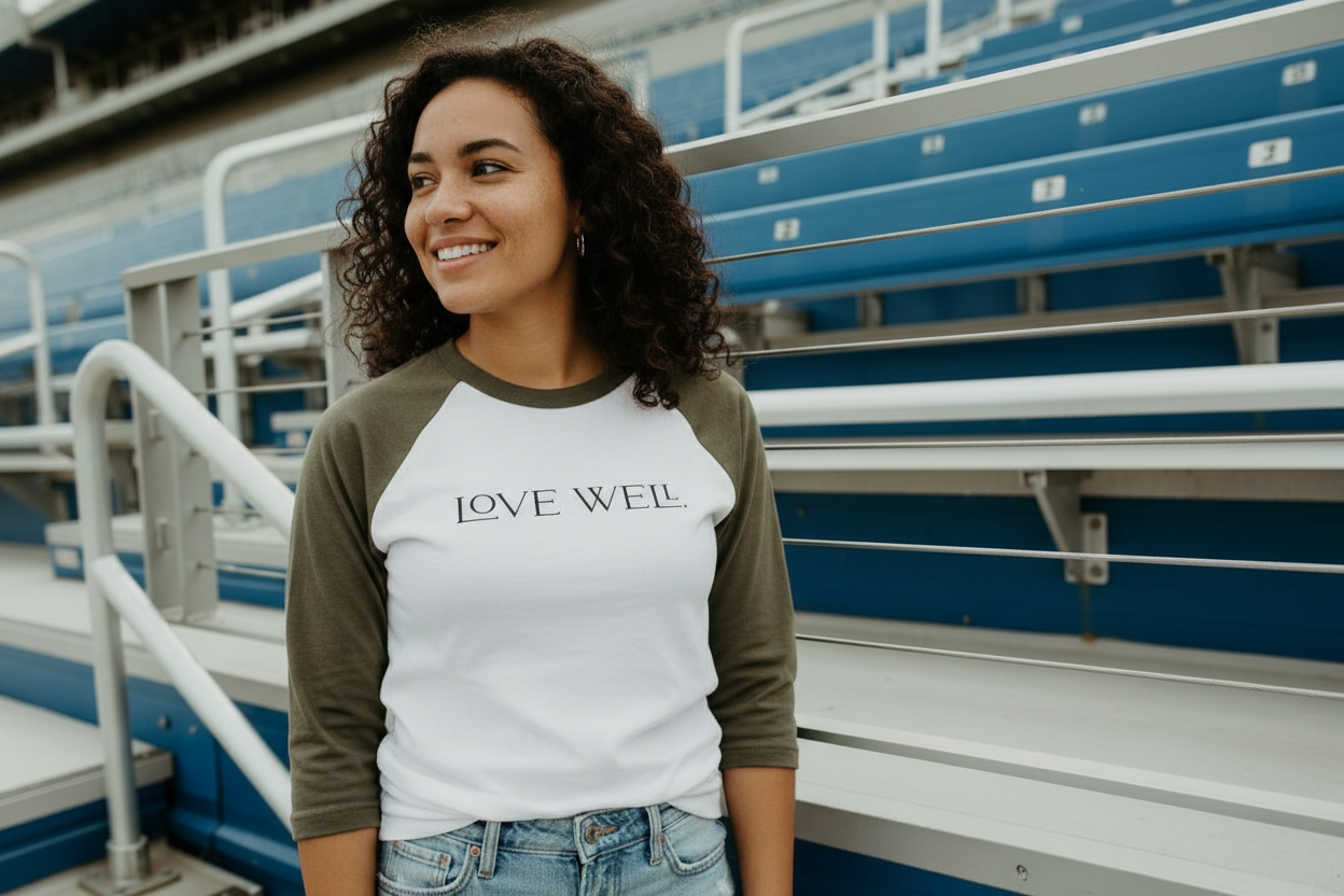 Aster Olive Baseball 3/4 Sleeve Tee