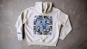 Blue/Ivory Love Well Embroidered Hoodie