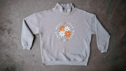 Tangerine/Gray Love Well Mock Neck Sweatshirt