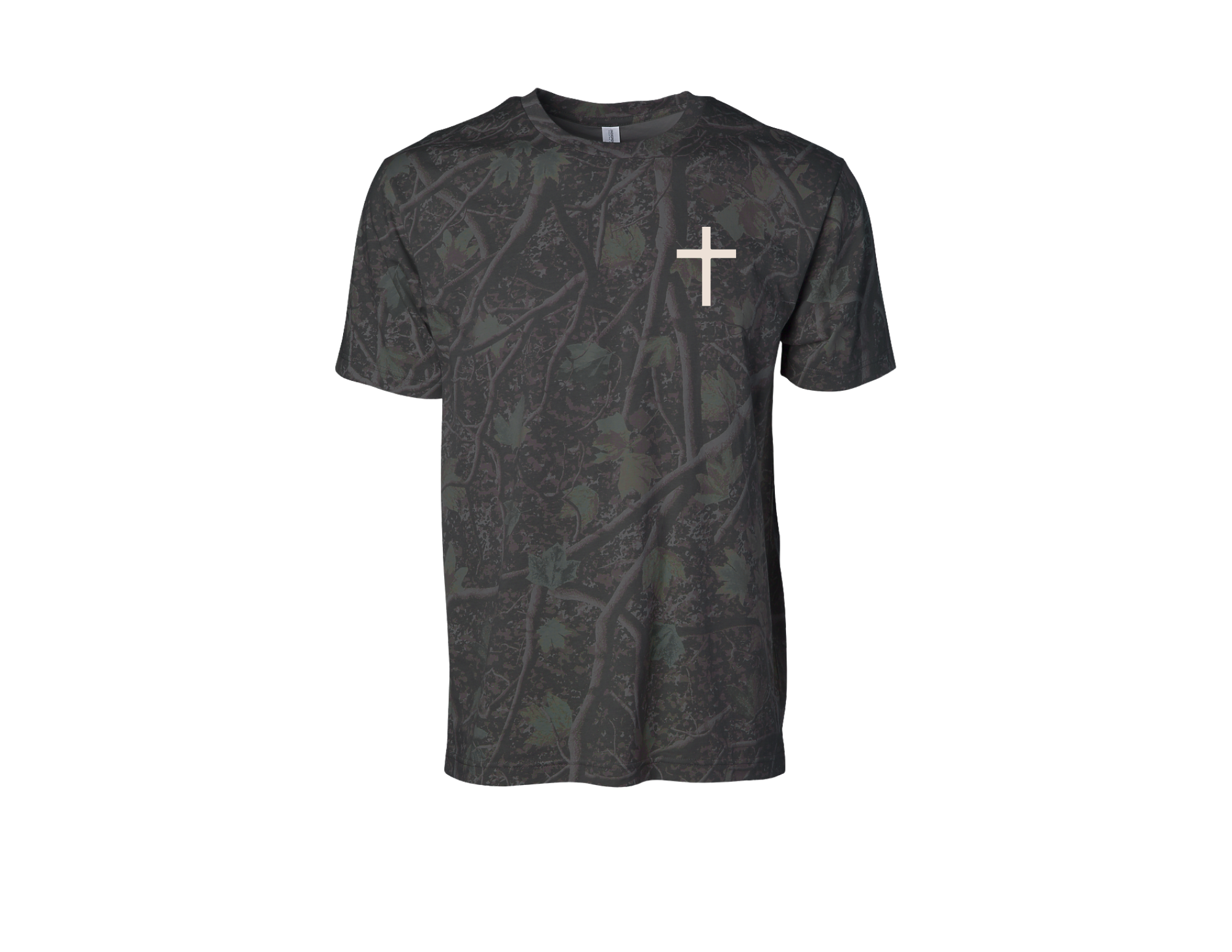 Dark Camo Jesus Loves Well Cross Tee