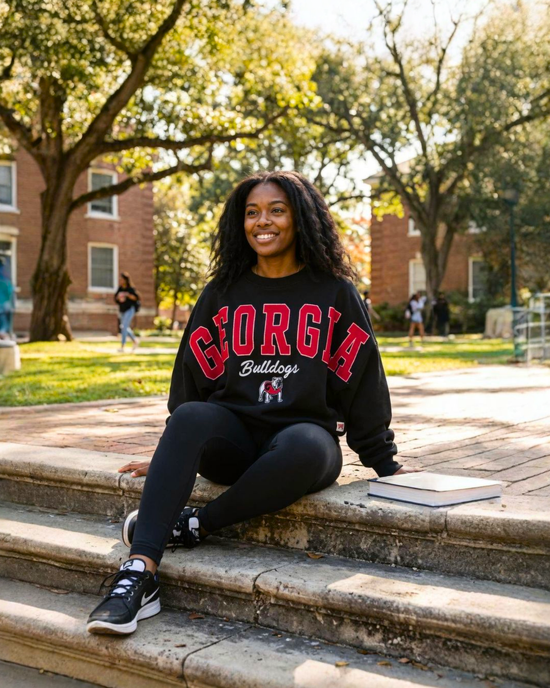 Georgia Retro Black Sweatshirt Black
