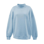 Misty Blue Love Well Mock Neck Sweatshirt