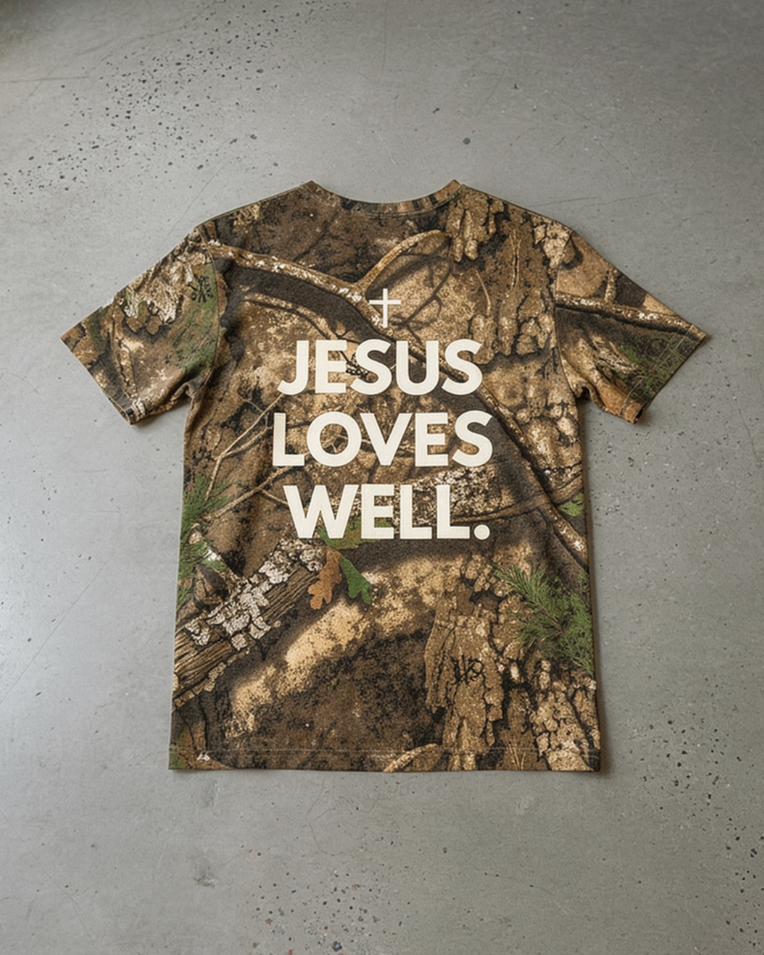 Jesus Loves Well Camo Tee