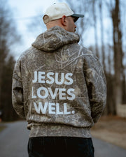 Deadwood Camo Jesus Loves Well Cross Hoodie