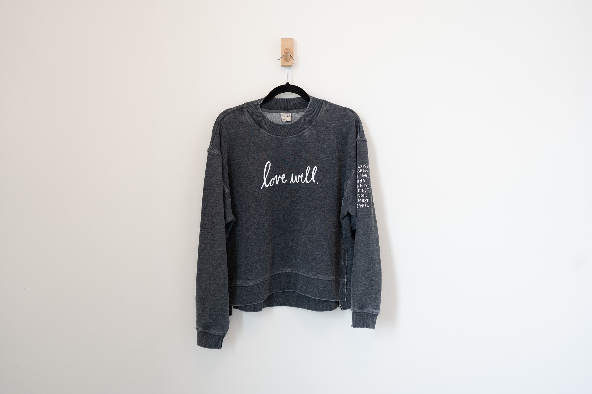 Original Script Washed Black Boxy Sweatshirt