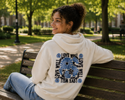 Blue/Ivory Love Well Embroidered Hoodie