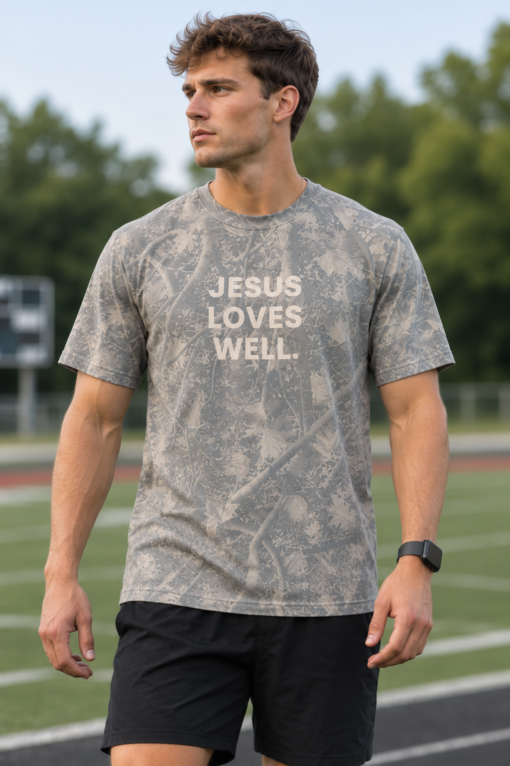 Deadwood Camo Jesus Loves Well Tee