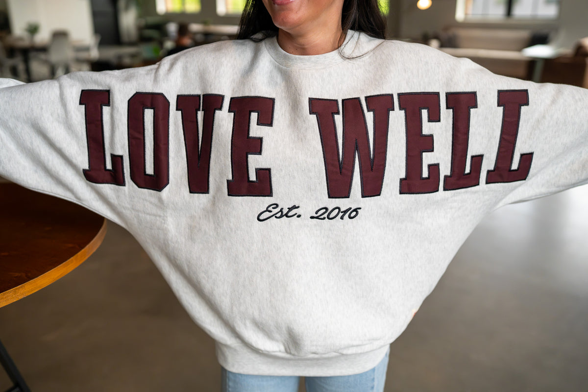 Gray Love Well One Size Sweatshirt
