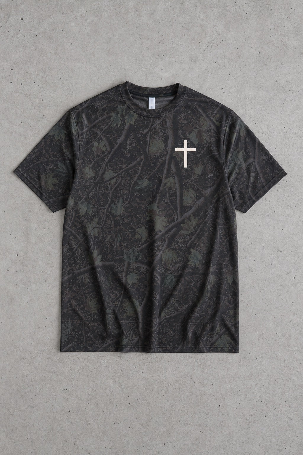 Dark Camo Jesus Loves Well Cross Tee