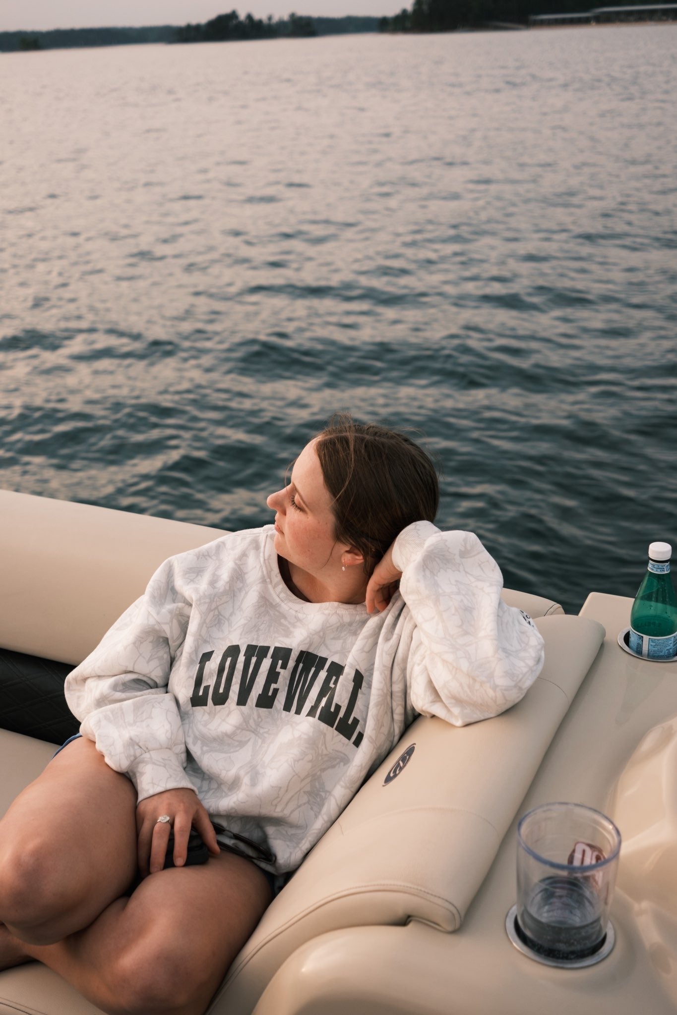 Icy White Tree Camo Sweatshirt
