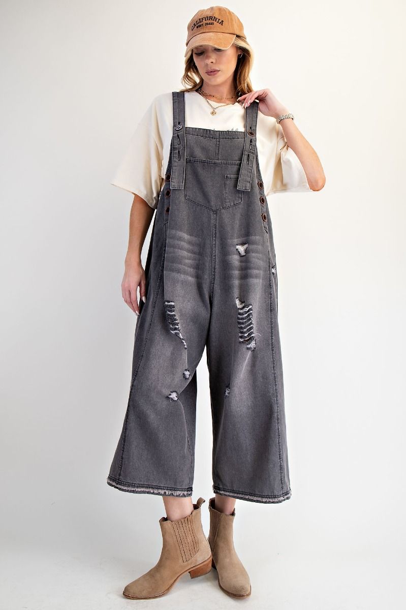 Denim Overalls - Vintage Black
