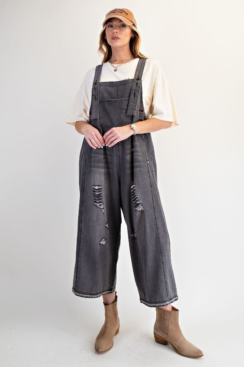Denim Overalls - Vintage Black