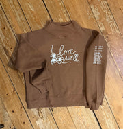 Daisy Mock Neck Oversized Sweatshirt-Acorn