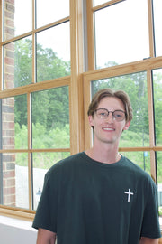 Hunter Green Jesus Loves Well Cross Tee