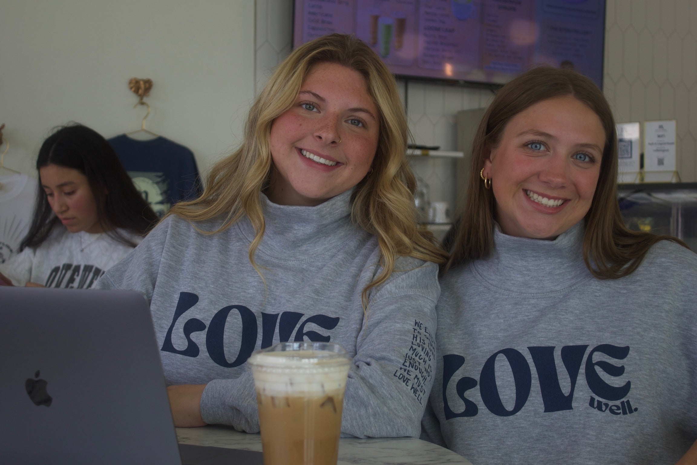 Navy/Gray Love Well Mock Neck Sweatshirt