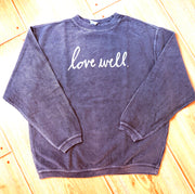 Washed Black Love Well Corded Crew