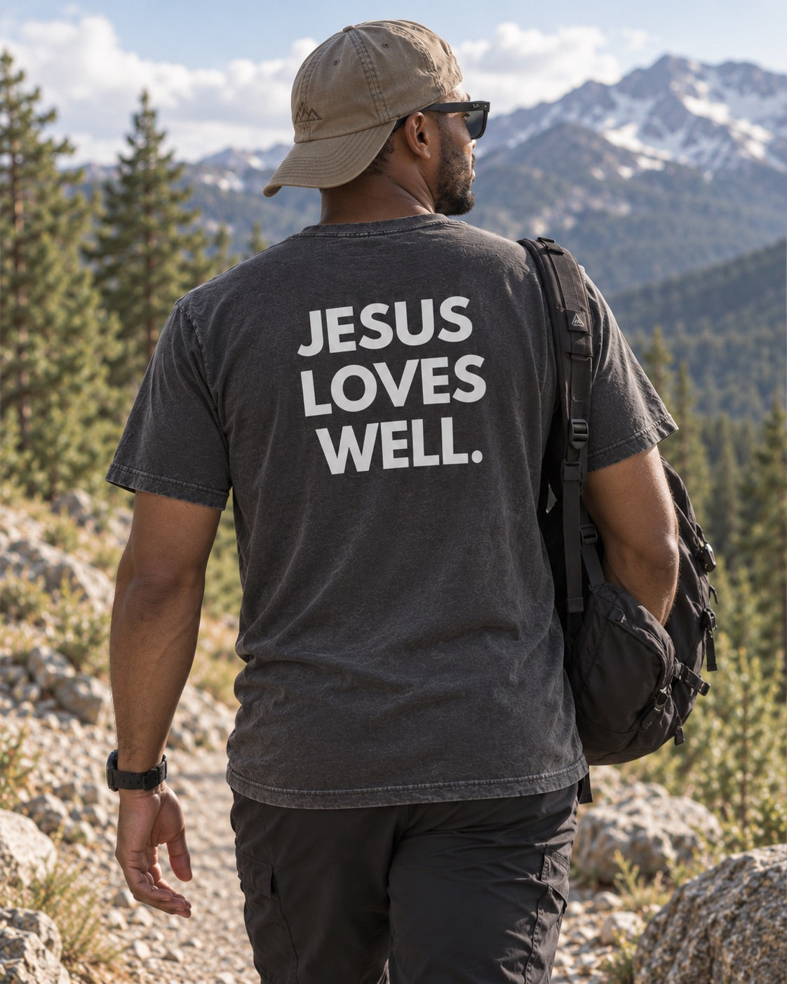 JLW - Jesus Loves Well -Pepper Tee