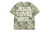 Vintage Wood Camo Jesus Loves Well- Front