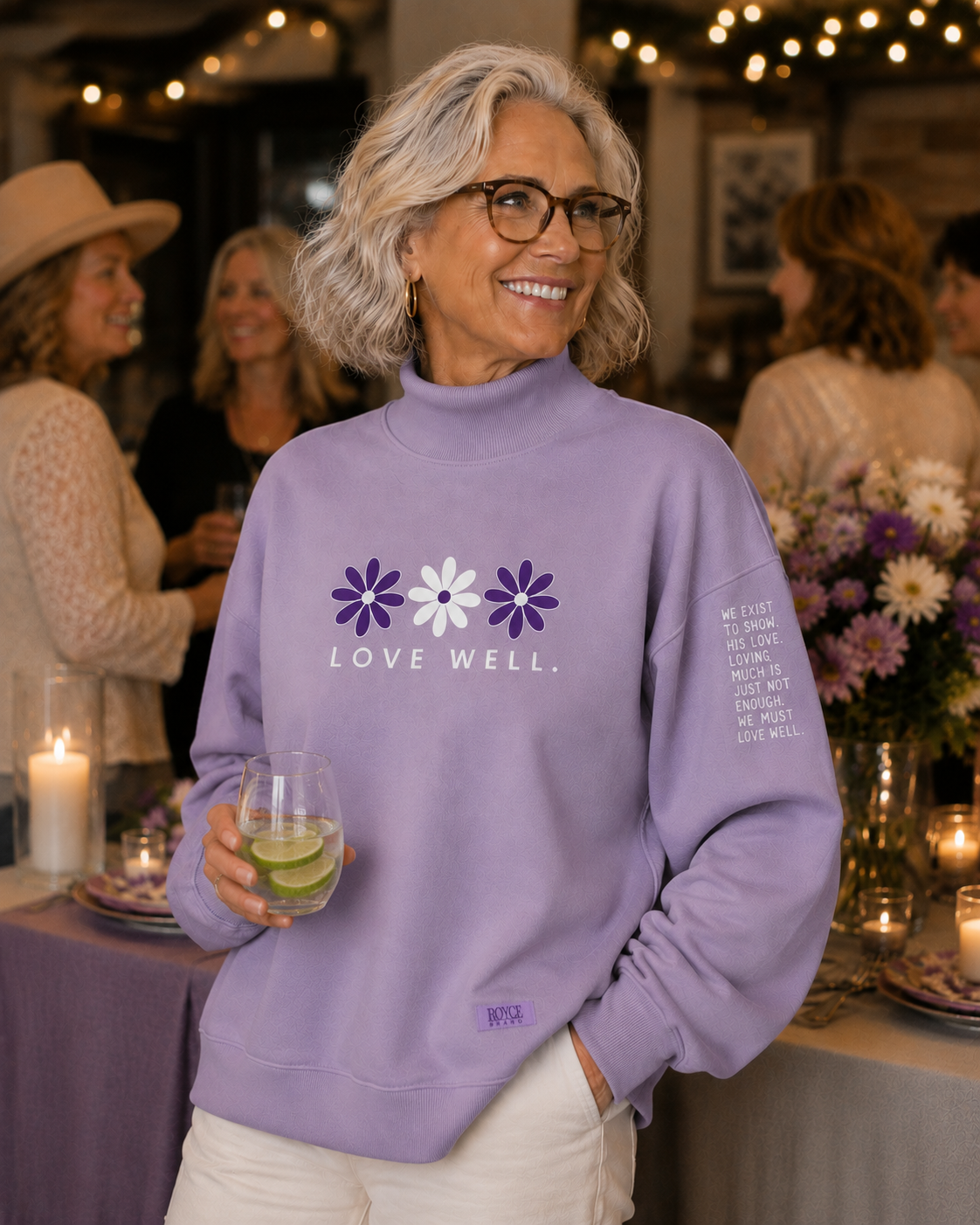Lavender Love Well Mock Neck Sweatshirt