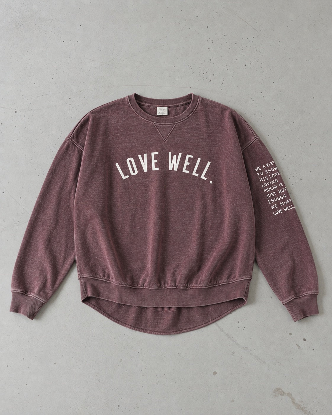Maroon Love Well Poncho Sweatshirt