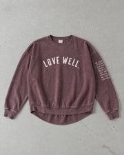 Maroon Love Well Poncho Sweatshirt