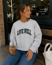 Spruce Green Heather Boxy Crew Neck