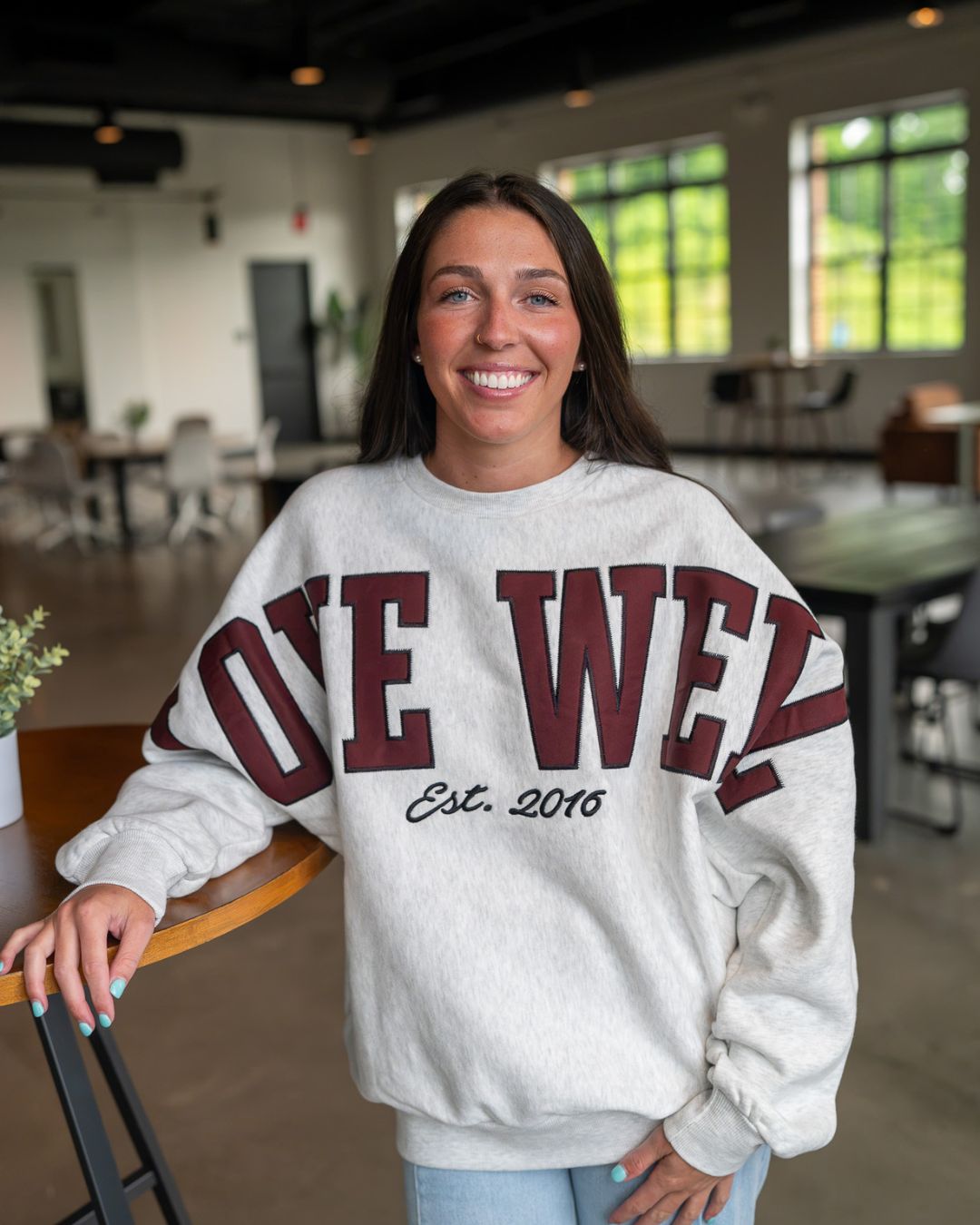 Gray Love Well One Size Sweatshirt