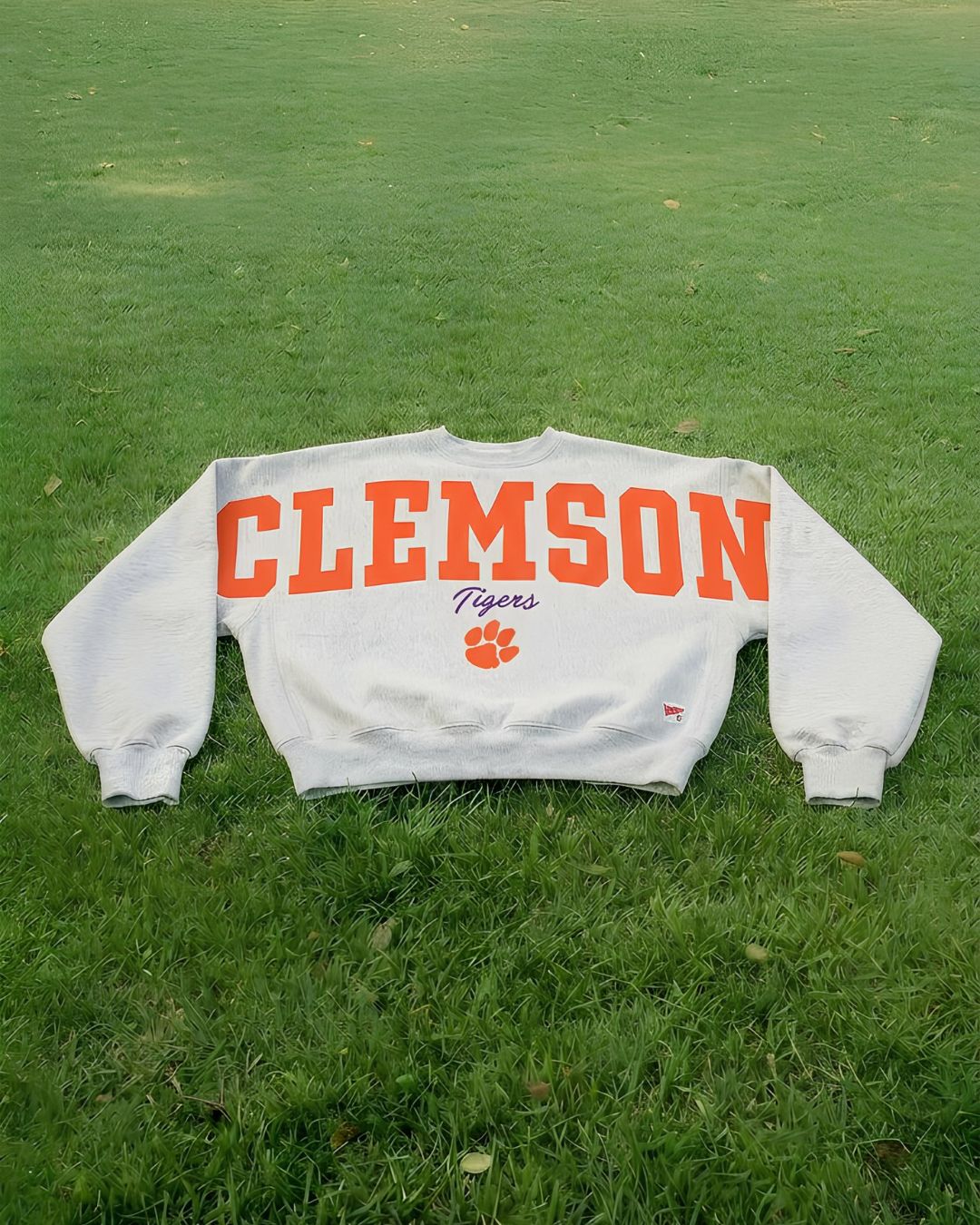 Love Well Clemson Retro Sweatshirt in White