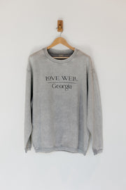 Love Well Corded Crew in Steel Gray