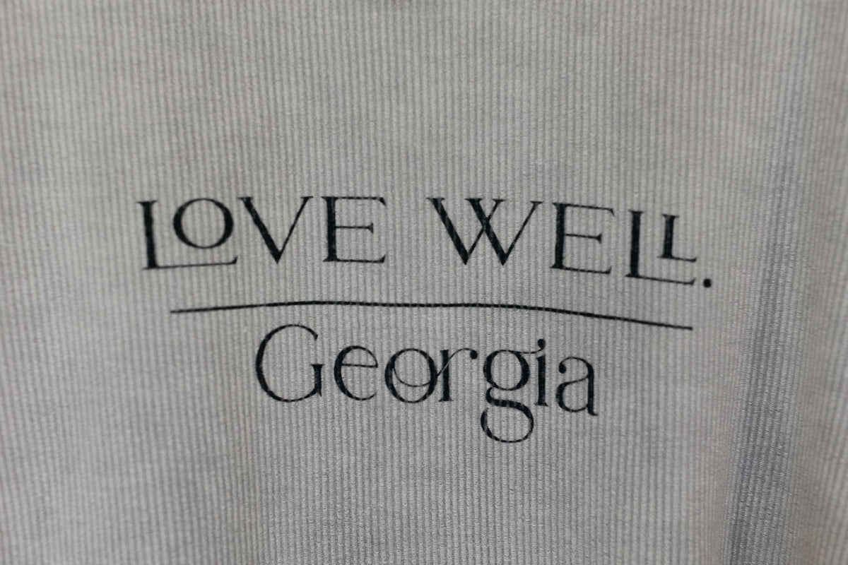 Love Well Corded Crew in Steel Gray