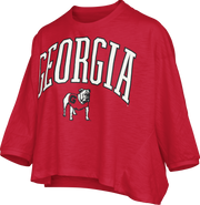 Love Well Georgia Bulldogs Dolman Tee in Red
