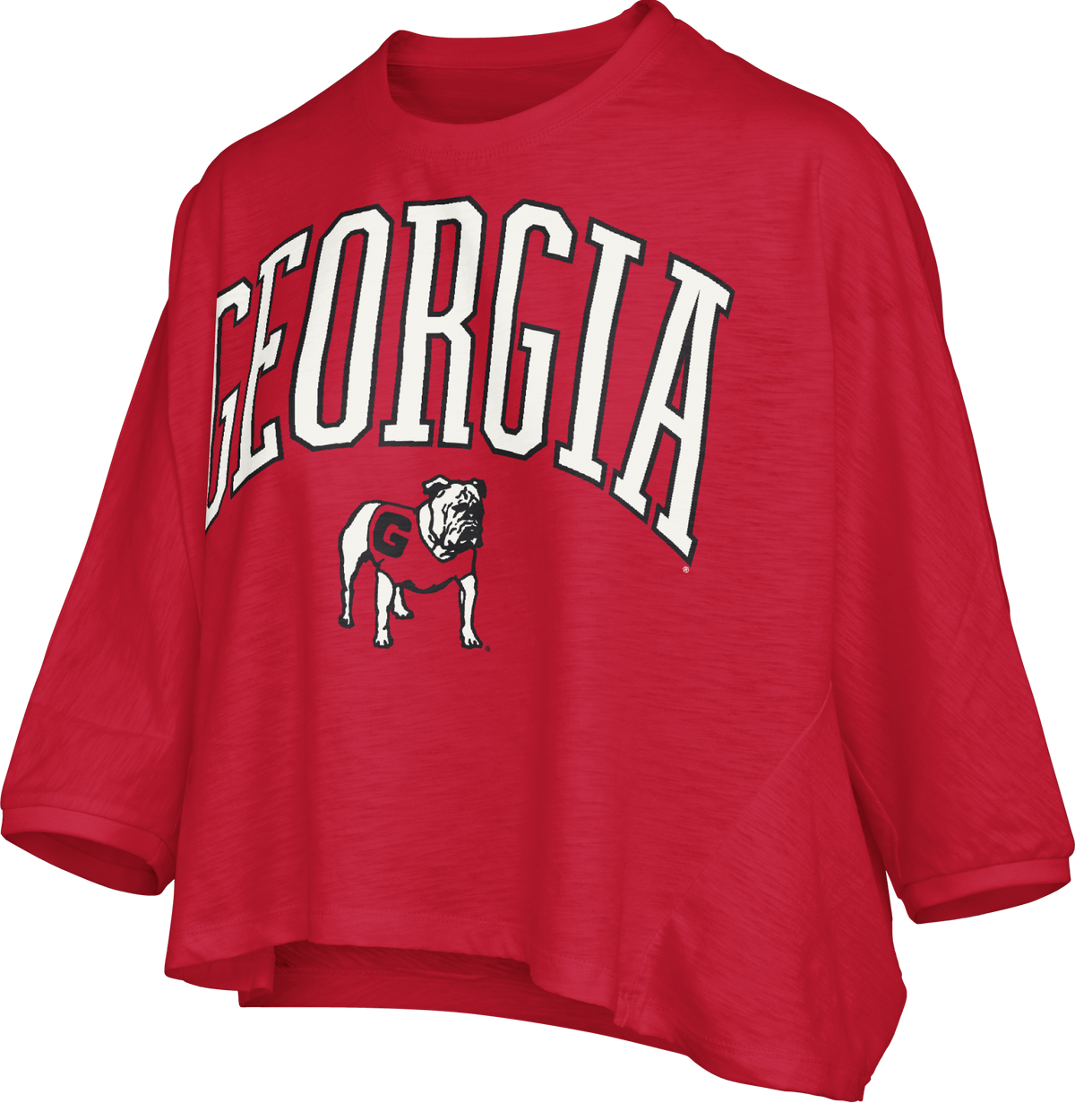 Love Well Georgia Bulldogs Dolman Tee in Red