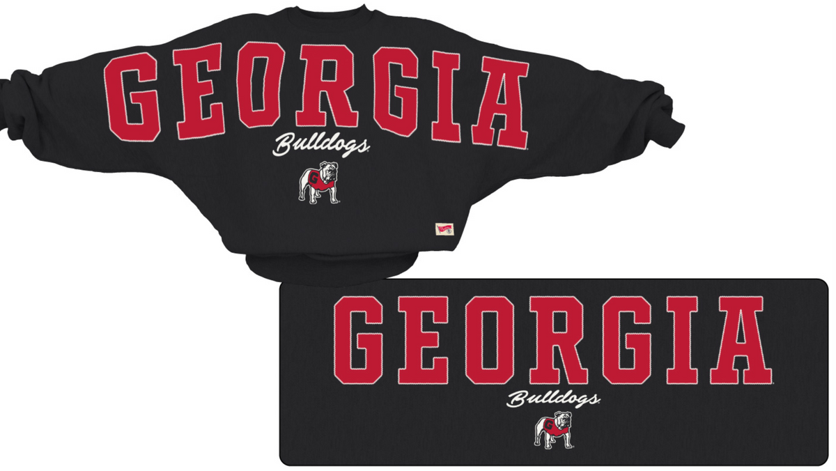 Love Well Georgia Retro Sweatshirt in Black