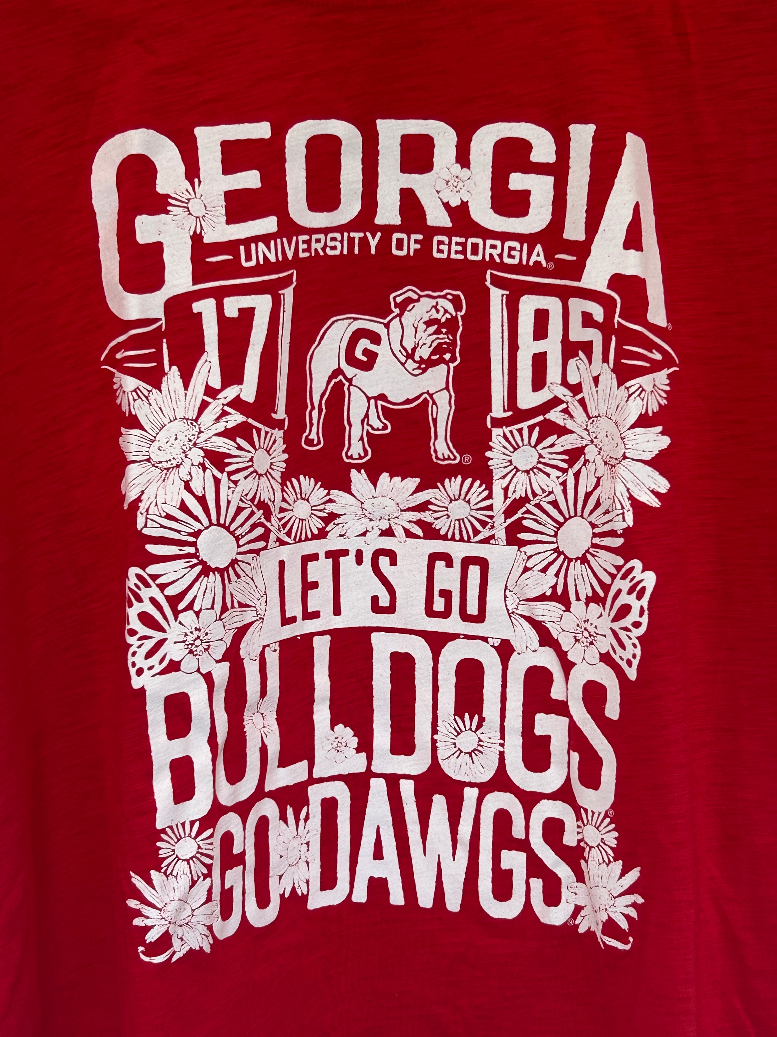 Love Well Georgia Vintage Logo Boxy Tee in Red