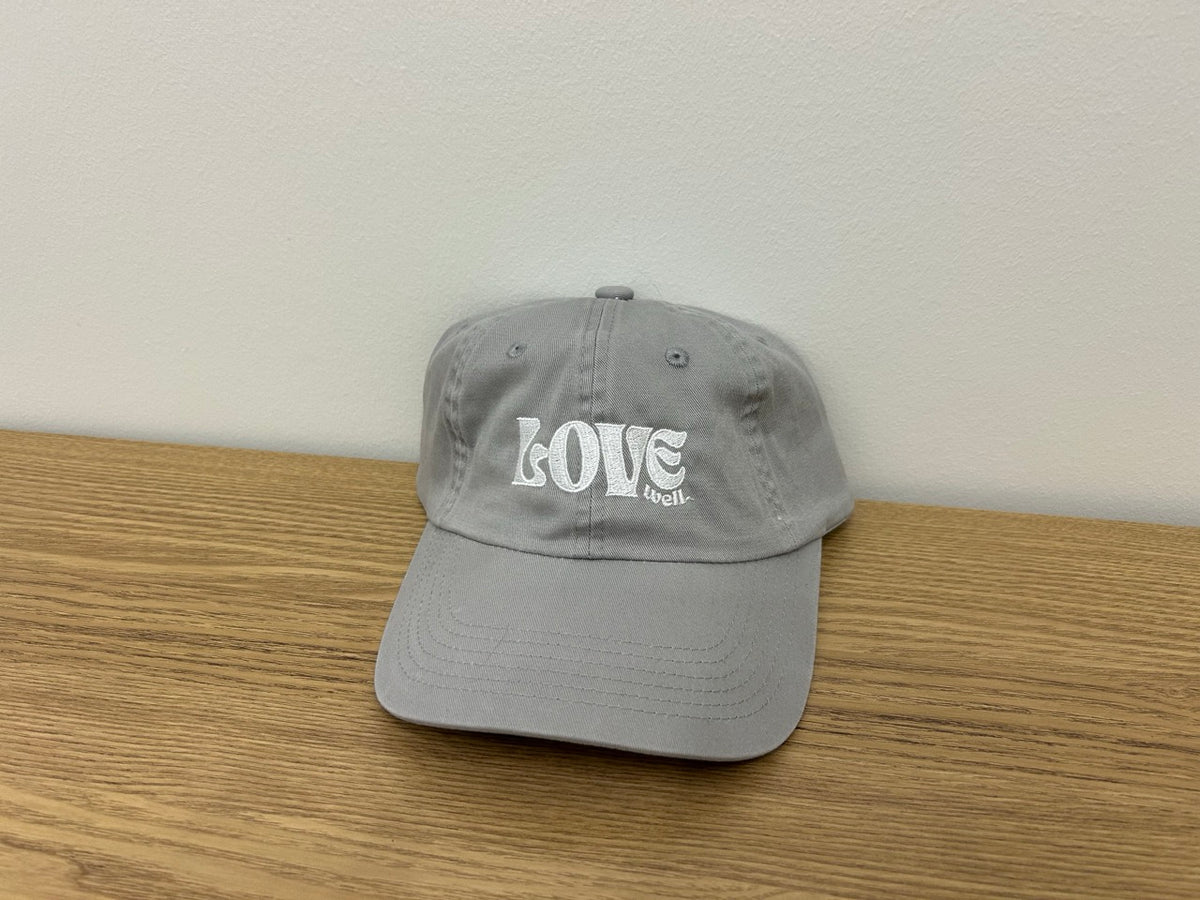 Love Well Groovy Baseball Hat, side view
