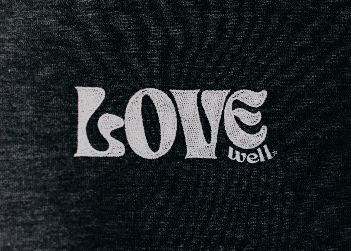 Love Well Groovy Rhinestone Sweatshirt in Black